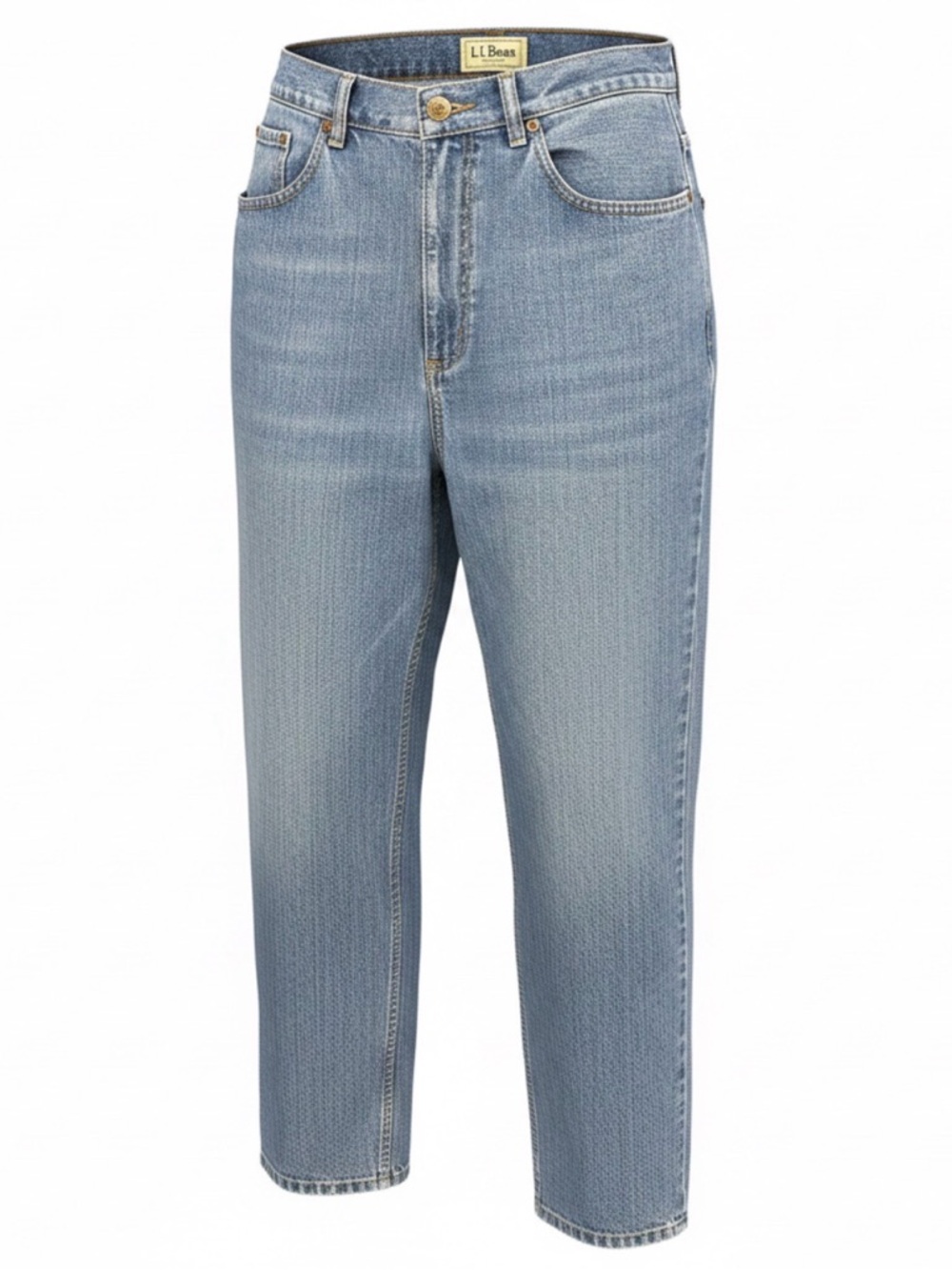 Vintage 1989 L.L. Bean Light Blue High Waist Straight-Leg Jeans. Size 12 M/T